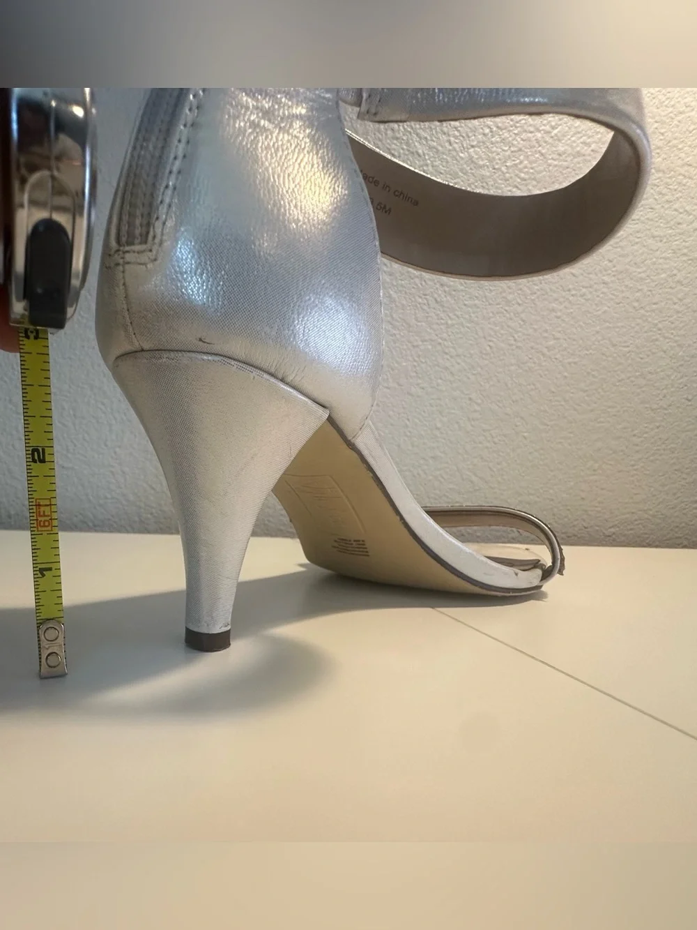 Style & Co. Champagne Ankle-Strap Heels with Crystal Toe Band